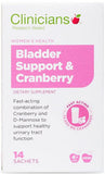 Clinicians Bladder Support & Cranberry Sachets 14