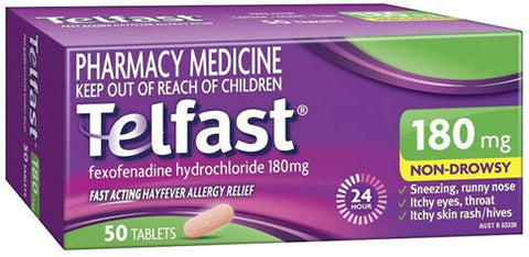 Telfast 180mg Tablets 50