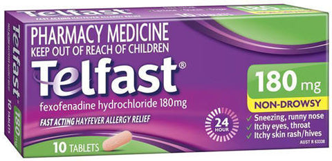 Telfast 180mg Tablets 10