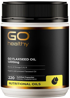Go Healthy GO Flaxseed Oil 1000mg Capsules 220