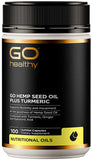 Go Healthy GO Hemp Seed Oil Plus Turmeric SoftGel Capsules 100