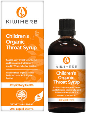 Kiwiherb Children's Organic Throat Syrup 100ml
