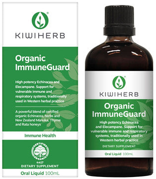 Kiwiherb ImmuneGuard Organic Oral Liquid 100ml - New Zealand Only