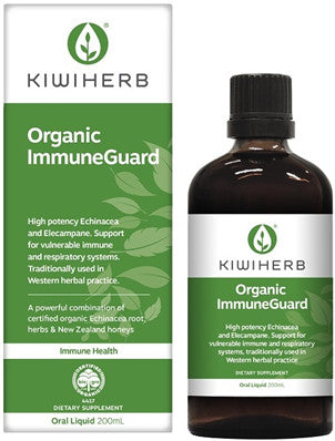Kiwiherb ImmuneGuard Organic Oral Liquid 200ml - New Zealand Only