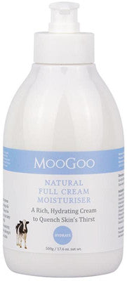 MooGoo Natural Full Cream Moisturiser 500g - New Zealand Only