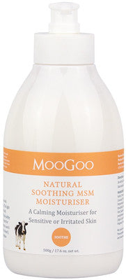 MooGoo Natural Soothing MSM Moisturiser 500g Pump Pack - New Zealand Only