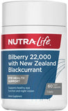 Nutra-Life Bilberry 22,000 Plus NZ Blackcurrant Capsules 60