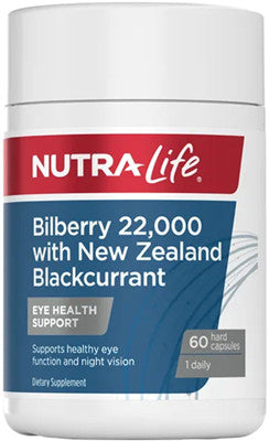 Nutra-Life Bilberry 22,000 Plus NZ Blackcurrant Capsules 60