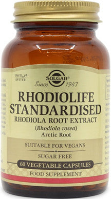 Solgar Rhodiolife Standardised Rhodiola Root Extract Vegetable Capsules 60