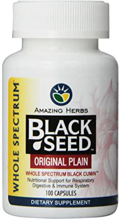 Amazing Herbs Black Seed Original Plain Veggie Capsules 100 - unavailable