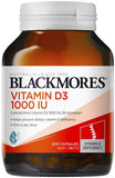 Blackmores Vitamin D3 1000 IU Capsules 200 - New Zealand Only