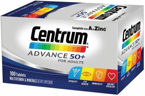 Centrum Advance 50+ Multivitamin & Mineral Tablets 100