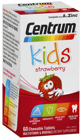 Centrum Kids Multivitamin Chewable Tablets 60 – NZ Pharmacy Connect