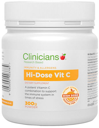 Clinicians Hi-Dose Vitamin C Powder 300g - New Zealand Only