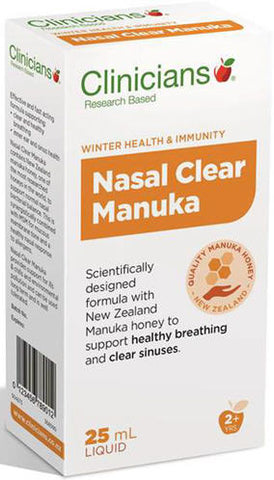 Clinicians Nasal Clear Manuka Spray 25ml