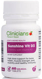 Clinicians Sunshine Vitamin D3 1000iu with Vitamin K2 Sublingual Tablets 60