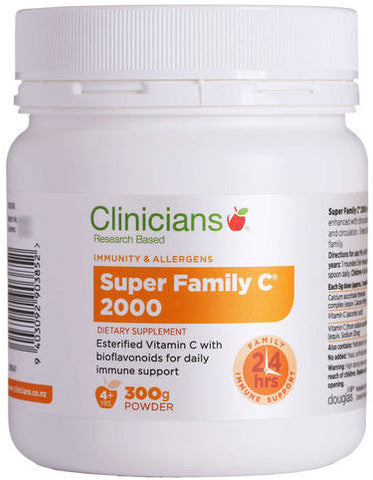 Clinicians Super Family C 2000 Powder 300g - New Zealand Only