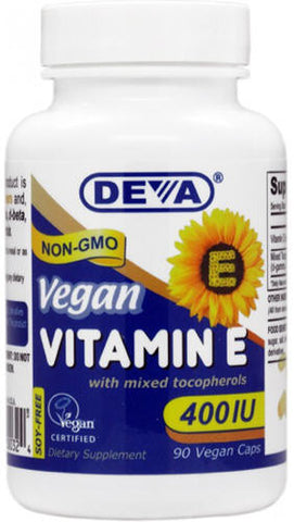 Deva Vitamin E 400 IU Vegan Capsules 90