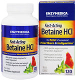Enzymedica Fast Acting Betaine HCL Capsules 120