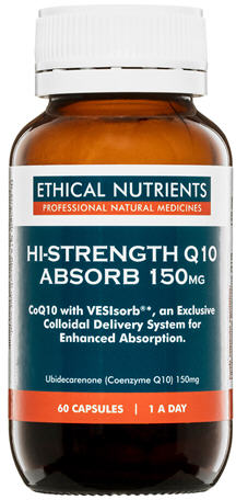 Ethical Nutrients HI-STRENGTH Coenzyme Q10 ABSORB 6X 150mg Capsules 60