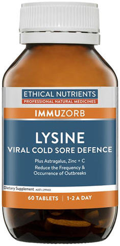 Ethical Nutrients Lysine Viral Cold Sore Defence Tablets 60