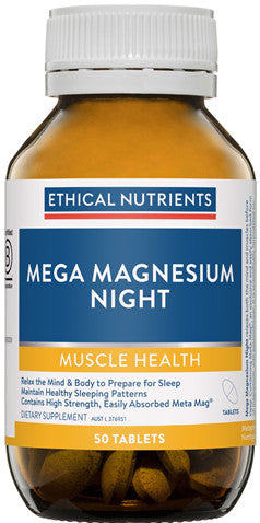 Ethical Nutrients Mega Magnesium Night Tablets 50 - New Zealand Only