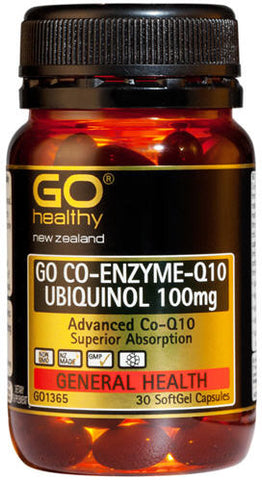 GO Healthy GO Co-Enzyme Q10 Ubiquinol 100MG Capsules 30