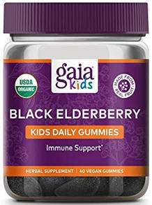 Gaia Kids Black Elderberry Daily Gummies 40 - New Zealand Only