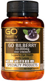 Go Healthy GO Bilberry 30,000 High Strength Capsules 60