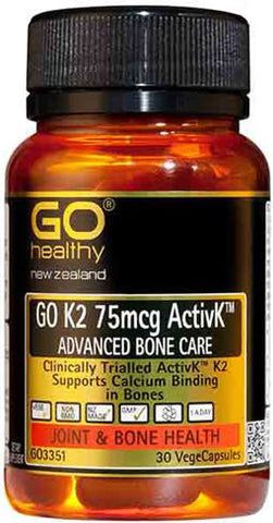 Go Healthy GO K2 75mcg Advanced Bone Care Capsules 30