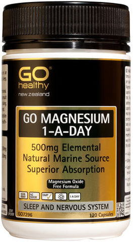 Go Healthy GO Magnesium 500mg 1-A-Day Capsules 120