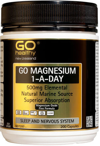 Go Healthy GO Magnesium 500mg 1-A-Day Capsules 200