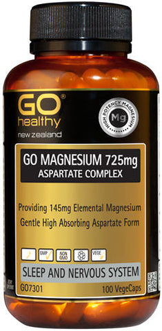 Go Healthy GO Magnesium 725mg Aspartate Complex 100