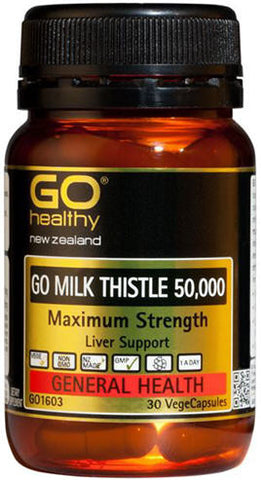 Go Healthy GO Milk Thistle 50,000mg Capsules 30