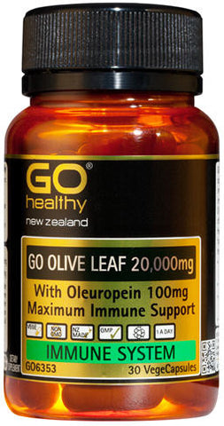 Go Healthy GO Olive Leaf 20,000mg Capsules 30