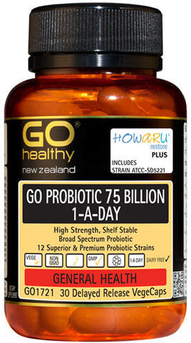 Go Healthy GO Probiotic 75 Billion 1-A-Day Capsules 30
