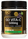 Go Healthy GO Vita-C 500mg NZ Blackcurrant Chewable Tablets 200