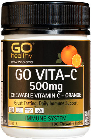 Go Healthy GO Vita-C 500mg Orange Chewable Tablets 100