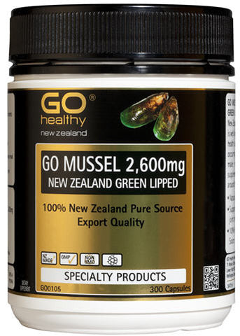 Go Healthy GO Mussel 2,600mg New Zealand Green Lipped Mussel Capsules 300