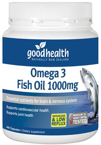 Good Health Omega 3 Fish Oil 1000mg Capsules 400 - New Zealand Only