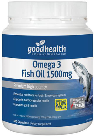 Good Health Omega 3 Fish Oil 1500mg Capsules 400 - New Zealand Only