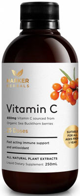 Harker Herbals Vitamin C Liquid 250ml - New Zealand Only