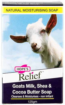 Hope's Relief Goats Milk, Shea & Cocoa Butter Soap 125g