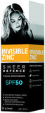 Invisible Zinc Sheer Defence Facial Moisturiser SPF50