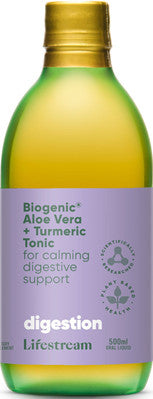 Lifestream Biogenic Aloe Vera + Turmeric Tonic 500ml - New Zealand Only