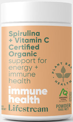 Lifestream Spirulina + Vitamin C Certified Organic Powder 100g