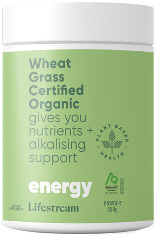 Lifestream Wheat Grass Certified Organic Powder 250g