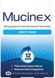 Mucinex Chest Cough Extended Release 600mg Tablets 40
