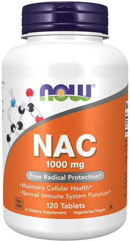 NOW NAC N-Acetyl Cysteine 1000mg Tablets 120