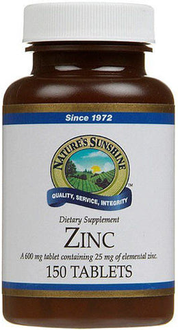 Nature's Sunshine Zinc 25mg Tablets 150